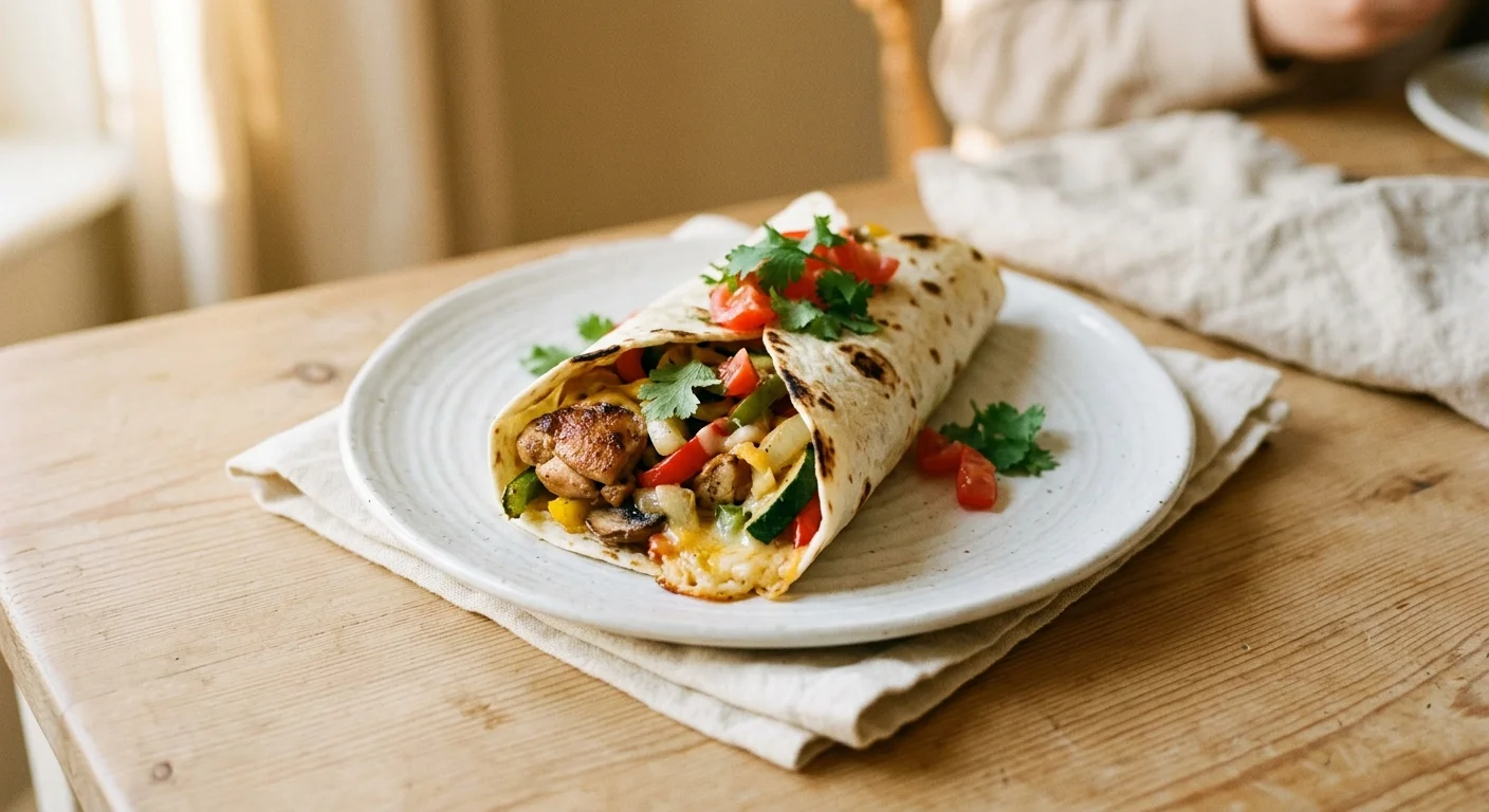 Cheesy Chicken Fajita Wraps