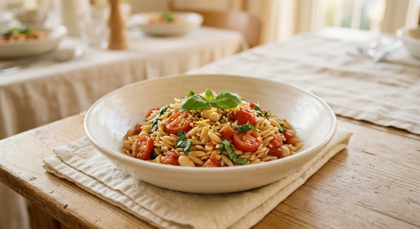 Tomate-Basilikum-Orzo