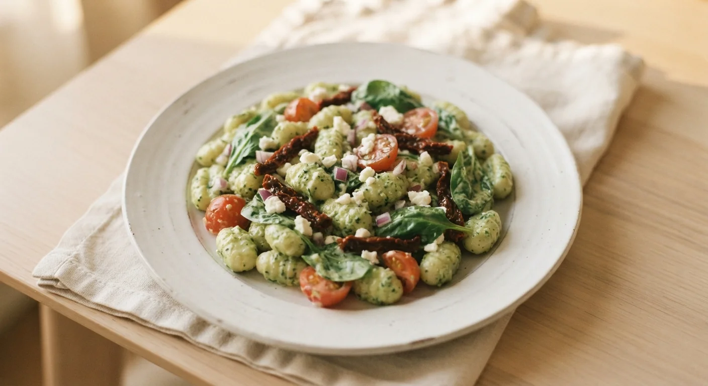 Gnocchi Salad with Lemon-Spinach Pesto