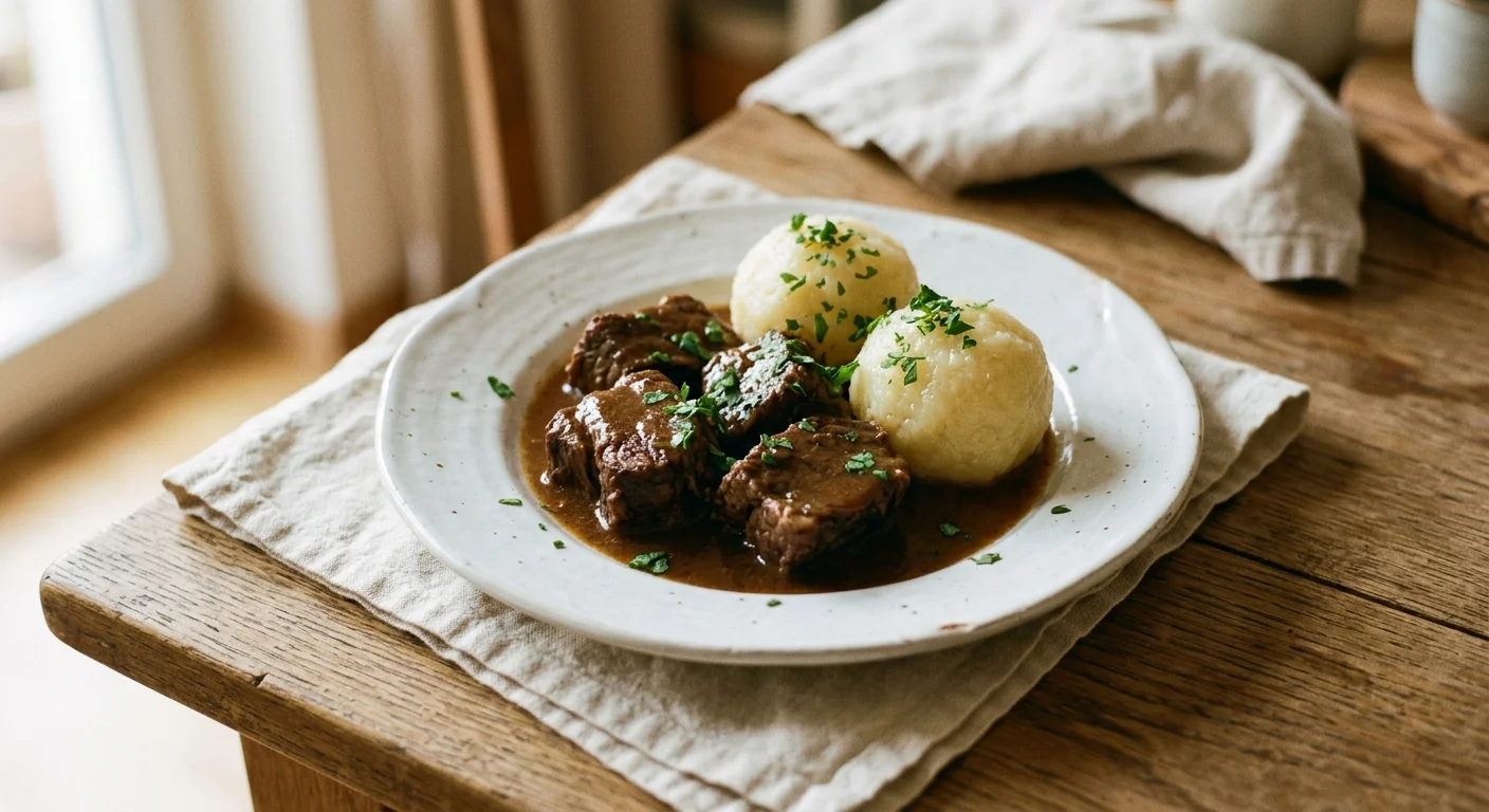 Braised Beef with Potato Dumplings