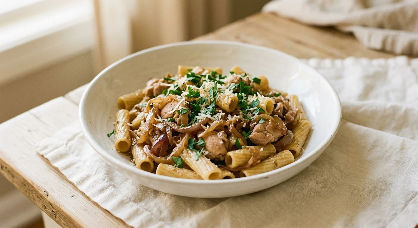 Caramelized Onion Chicken Pasta