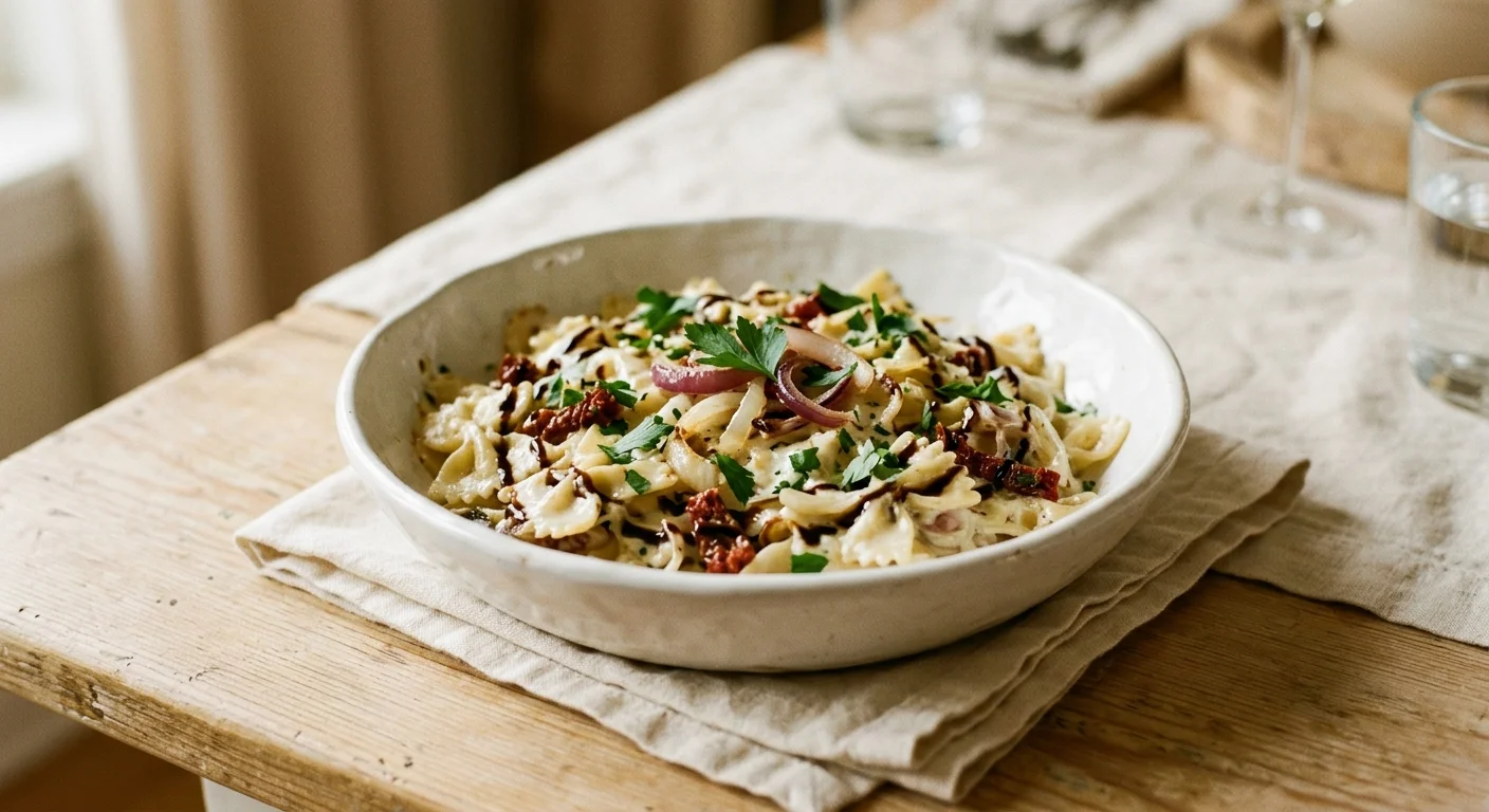 Creamy Oven Baked Onion Pasta